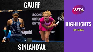 Coco Gauff vs Katerina Siniakova  2020 Ostrava First Round  WTA Highlights [upl. by Etheline549]