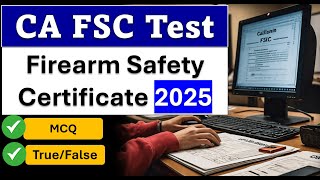 California FSC Practice Test 2025  30 Questions Answers MCQs and True False [upl. by Elfie]