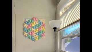 DIY Geometric Paper Wall Art [upl. by Enitsud728]