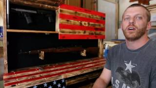 Wooden American Flag gun cases made by Ryan Marler in OFallon [upl. by Htebasile]