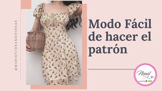 41 HERMOSO VESTIDO CORTE IMPERIO CON FRUNCES 1RA PARTE PATRÓN 🥰FÁCIL Y PRÁCTICO [upl. by Kwok]