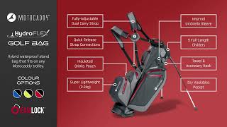 MOTOCADDY HydroFLEX GOLF BAG FEATURES [upl. by Neb]