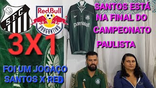 react do jogo santos 3X1 red Bragantino [upl. by Conn]