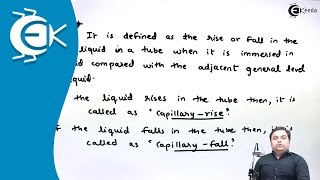 Definition of Capillarity with Expressions for Capillary Rise and Capillary Fall  Fluid Mechanics 1 [upl. by Kerek]