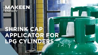 Shrink cap applicator for sealing of LPG cylinders [upl. by Koval]