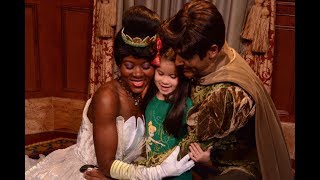 Meeting Princess Tiana amp Prince Naveen at Walt Disney World Princess amp The Frog Tianas Bayou [upl. by Chemar]