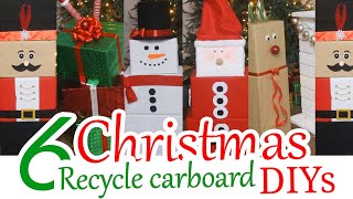 DIY Christmas decoration from recycled cardboard Santa Claus Snowman [upl. by Lleroj66]