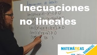 Cómo resolver inecuaciones no lineales  Ejercicio 1 [upl. by Anahsohs581]