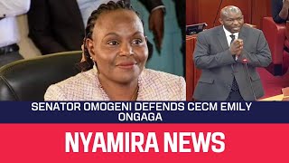 Senator Omogeni Defends Embattled CECM EMILY ONGAGA [upl. by Anoel]