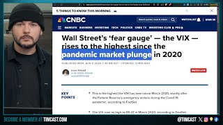 Global Market CRASHING Trump Blames Kamala WW3 Stocks WAY UP RIOTS IN THE UK  TimcastNews [upl. by Nonnad443]