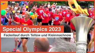 Olympisches Feuer in Teltow und Kleinmachnow  Fackellauf [upl. by Obbard]