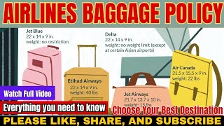 Airlines Baggage Policy  Everything you need to know about carryon luggage [upl. by Idok976]