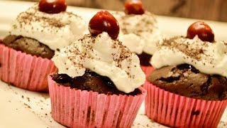 81 Schwarzwälder Kirsch Cupcakes  KanalELF  Backrezepte [upl. by Pasol713]