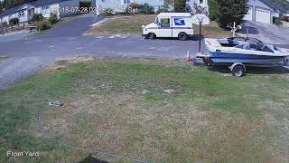 USPS Mail Person Throws Package at house [upl. by Alford713]