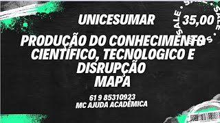 PRODUÇÃO DO CONHECIMENTO CIENTÍFICO TECNOLÓGICO E DISRUPÇÃO  MAPA 532024 [upl. by Finny]