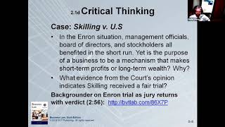 Ethics amp the Enron Case Business Law 101 8 [upl. by Jessy429]