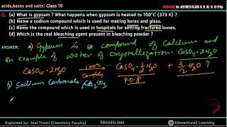 a What is gypsum  What happens when gypsum is heated to 100°C 373 K b Name a sodium compound [upl. by Sandi]