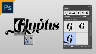 COMO USAR OS GLYPHS  PHOTOSHOP [upl. by Hahcim]