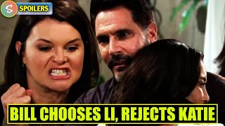 Katie is once again furious when Bill rejects her and chooses Li  Bold and the Beautiful Spoilers [upl. by Lashonda]