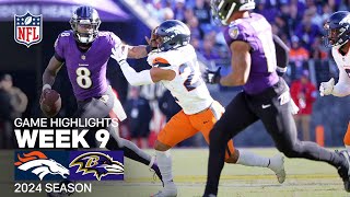 Denver Broncos vs Baltimore Ravens  2024 Week 9 Game Highlights [upl. by Phillie742]