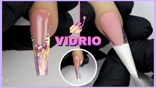 Uñas Efecto VIDRIO ROTO 💅🏻 [upl. by Zuzana]