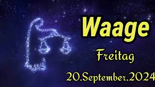 Horoskop Waage heute Freitag 20 September 2024 [upl. by Nnahgiel907]