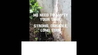 leaking concrete water tank repair process  this video shows how to repair leaking tanks [upl. by Perloff]