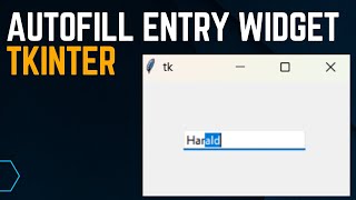 AutoComplete Entry Widget in Tkinter Autofill suggestions [upl. by Hirsch699]