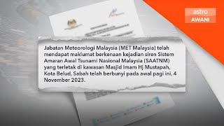 MetMalaysia tidak keluar amaran Tsunami siren berbunyi dikhuatiri masalah teknikal [upl. by Ahsiemat612]