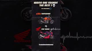 KTM SuperDuke vs CBR1000RR🔥💀use headphones automobile motorcycle exhaust sound [upl. by Nnaeitak361]