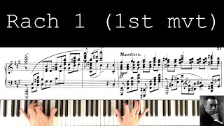 Rachmaninoff Concerto 1 1st mvt analysisscore video [upl. by Enyrhtac]