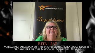 National Paralegal Awards 2022 a Message from the PPR Managing Director [upl. by Anse]