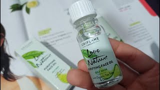 Oriflame Love Nature Purifying Face Oil with Organic Tea Tree and Lime Review  Benefits and Uses [upl. by Norrabal]