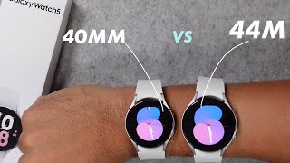 Samsung Galaxy Watch 5  40mm vs 44mm Größenvergleich am Handgelenk [upl. by Mccarthy]