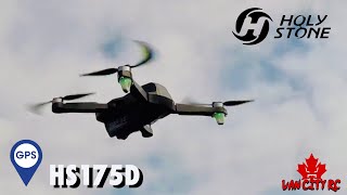 Holy Stone HS175D Compact Foldable Brushless GPS Drone Flight Review Nearly Lost It [upl. by Eelarat]