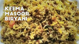 Keema Masoor Biryani  Keema Biryani  Adiba Foodz India [upl. by Nomi]