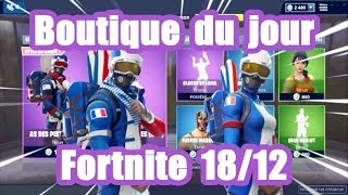 Fortnite  La boutique du jour 18 decembre  skin skieurs [upl. by Boothman]