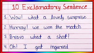 Examples of Exclamatory Sentence  10 exclamatory sentence example  english grammar words [upl. by Ard]