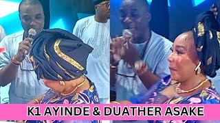 K1 WASIU AYINDE SURPRISE AS HER DUATHER ASAKE SPRAY HIM HUG OF MONEY ON STAGE [upl. by Moersch]