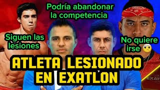 ATLETA SE LESIONA Y ESTA EN PELIGRO DE ABANDONAR POR LESIÓN EL EXATLÓN MÉXICO exatlon [upl. by Elttil991]