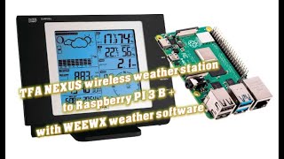 TFA NEXUS Funkwetterstationan Raspberry PI 3 B mit Weewx Wettersoftware [upl. by Gearard765]