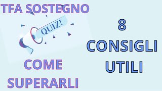 TFA Sostegno quiz  come risolverli  tfa sostegno preselettiva [upl. by Ahsinroc]