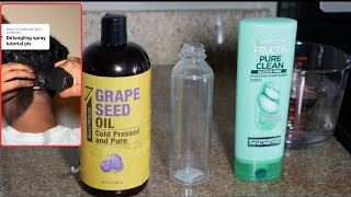 DIY Detangling Spray Tutorial For Matted Hair  4C Natural Hair [upl. by Alfred]