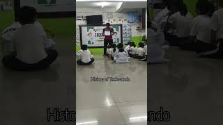 TAEKWONDO HISTORY DAY 3 FIRST TIME TO WEAR TAEKWONDO UNIFORM shorts unstoppable taekwondo lodi [upl. by Yarled253]