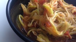 Zucchini Pasta Recipe  Vegan Gluten Free Lowcarb diet [upl. by Ernst]