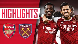 HIGHLIGHTS  Arsenal vs West Ham 21  Lacazette Antonio Nketiah [upl. by Leigha861]