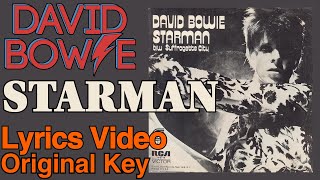 David Bowie  Starman Lyrics Video [upl. by Gregory]