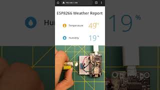 ESP8266 Weather Report NodeMCU Web Server DHT11 temperature webserver Arduino arduinodiy esp8266 [upl. by Youlton121]