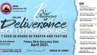 Deliverance amp Solution Hours 5th Session  Sat 22nd May 2021 [upl. by Alaek]