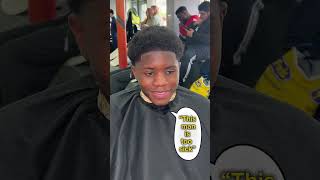 Mid Taper Fade W Curl Sponge  Barber Shaq Motivation [upl. by Britney102]